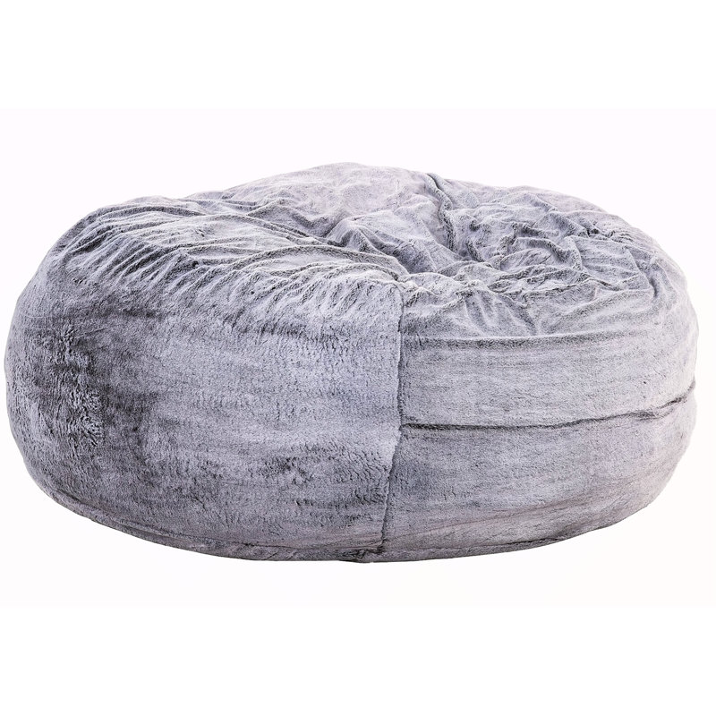 Fauteuil à billes classique en fausse fourrure à mémoire de forme de 5 pi, fauteuil de salon, fauteuil à billes doux et confortable