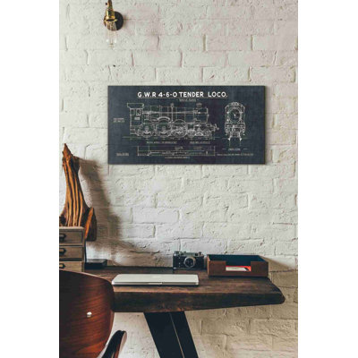 « iii », impression sur toile Train Blueprint