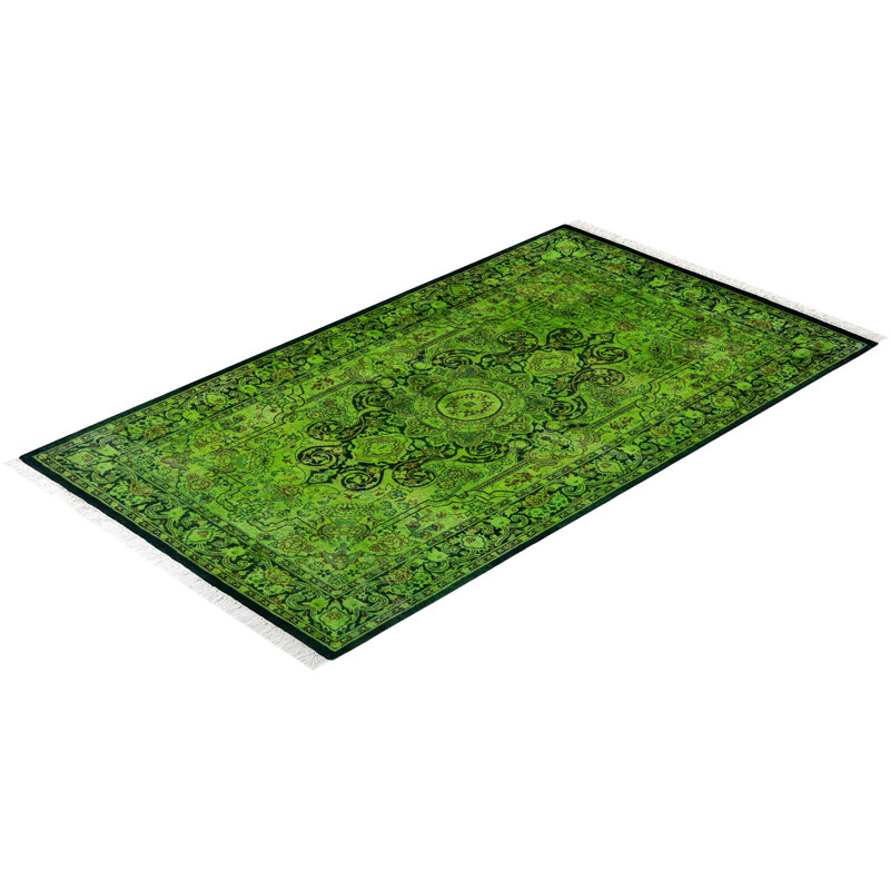 Fine Vibrance One-of-a-Kind 3'2" X 5'4" Hand Knotted Area Rug