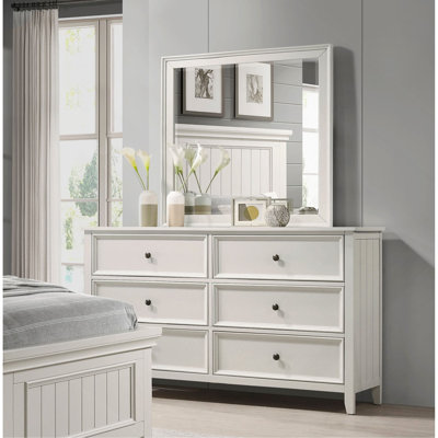 Commode de chambre à coucher classique avec 6 tiroirs de rangement 1Pc