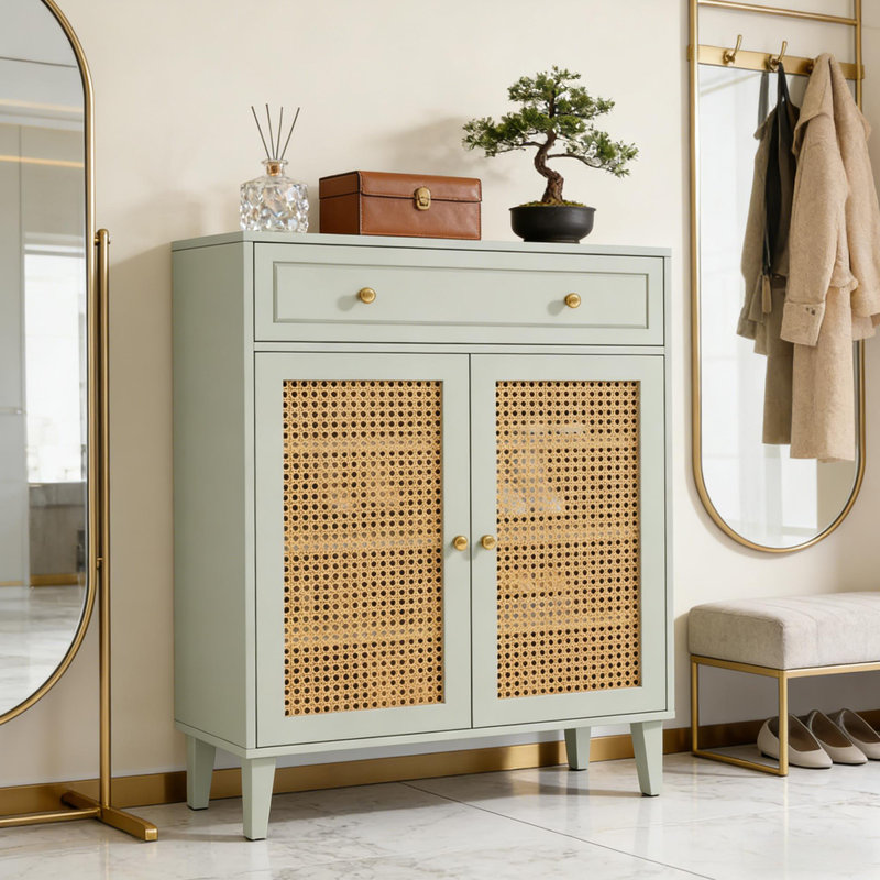 Range-chaussures de style nordique, armoire à chaussures chic, armoire spéciale
