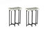 Ensemble de deux tables de bout en marbre véritable de 24 po Ayvaz