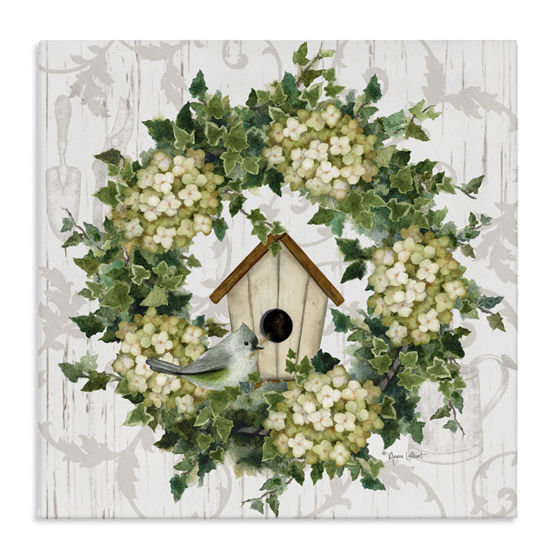 Art mural sur toile Spring Spring Birdhouse, H 24 po x l 24 po