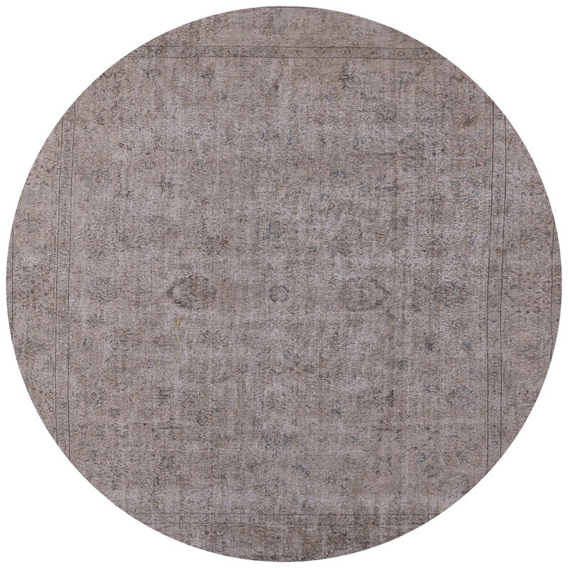 Tapis oriental gris Chardon, Rond 3 pi
