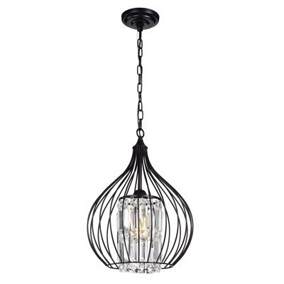 Eller 1-Single Teardrop Pendant, Light