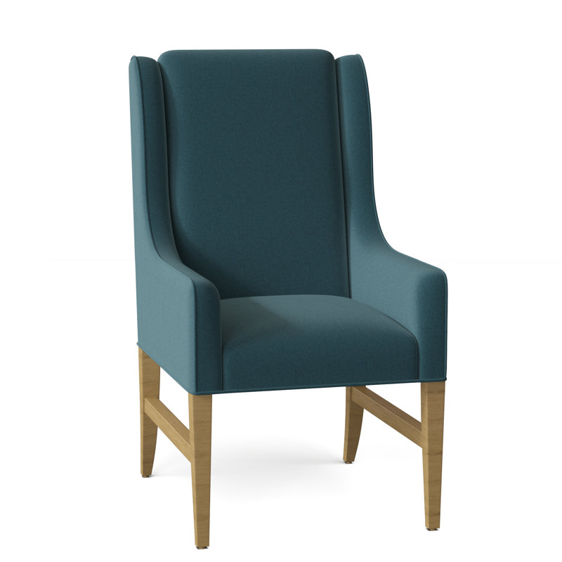 Fauteuil l 24,5 po Carla, Polyester turquoise 8789, Noisette