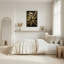 Motif géométrique abstrait doré et noir sur toile tendue, ensemble de 1 reproduction d'art sur toile-245006
