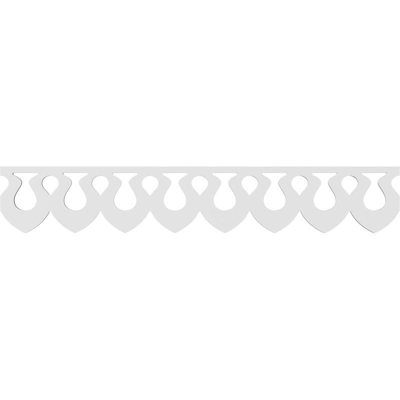 Garniture de couloir en PVC de qualité architecturale H 8 po x P 5/8 po x L 48 po Somerset, H 8 po x L 48 po x P 0,63 po