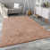 Alcus Mink Faux Fur Accent Rug Designer Mink Shag Throw - Sumptuous Textured Faux Hide Accent Rug