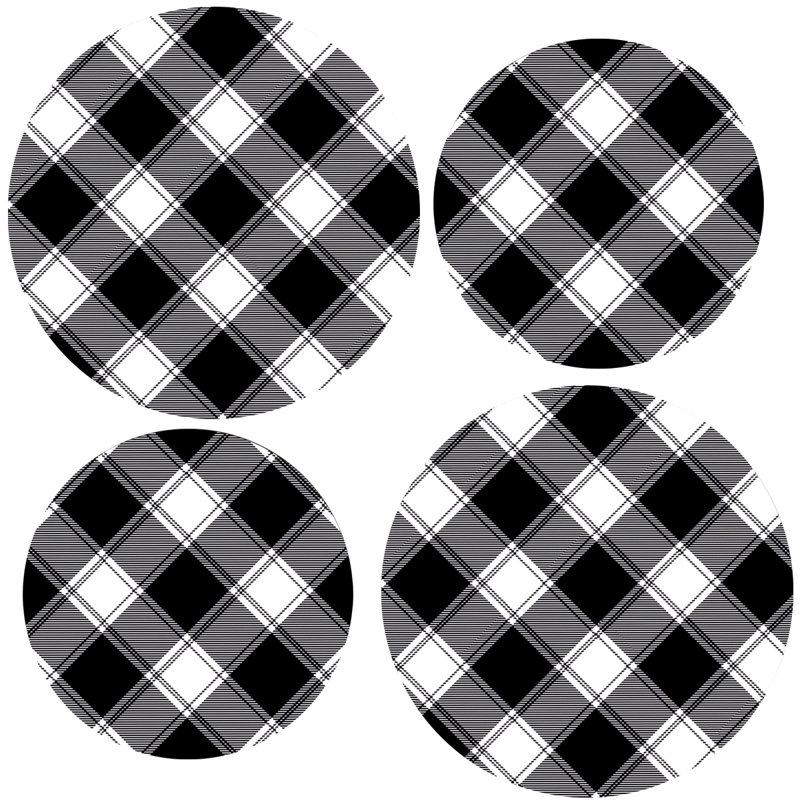 Set of 4 Reston Lloyd burner hotplates, Carreaux Buffalo