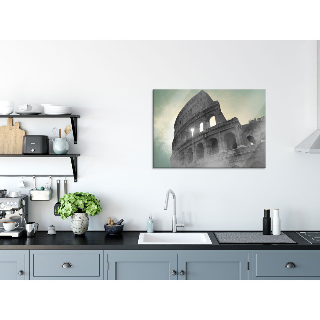 Ancient Colosseum in Rome - Unframed Photograph on Glass