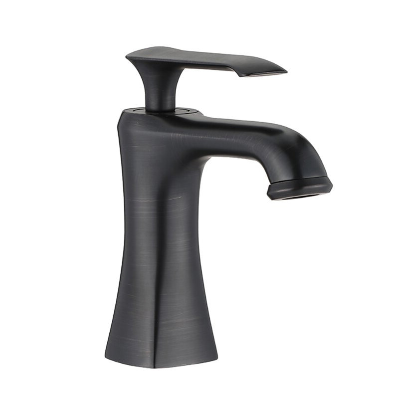Robinet de salle de bain à un trou, Bronze frotté à l'huile