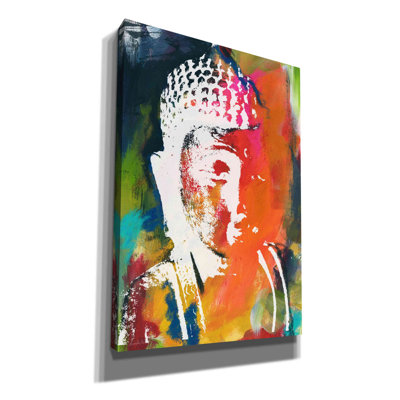 «Painted Buddha V» par Linda Woods, art mural sur toile