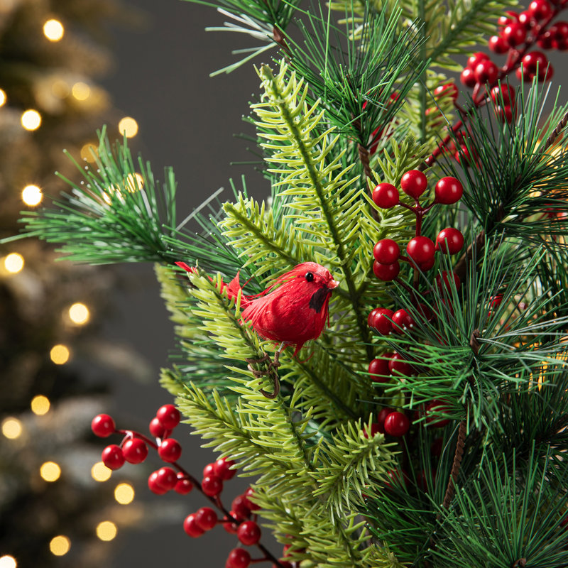 20"H Christmas Cardinal Table Tree Décor