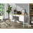 Modern Study Desk with MDF Profile Legs, White & Wood Finish, 52.0 x 28.7 x 23.6 inches | 100% Melamine Coated Particle Board, 0.8 mm Edge Banding | Multiple Shelves, Wall-Mountable, Stylish & Functional Design