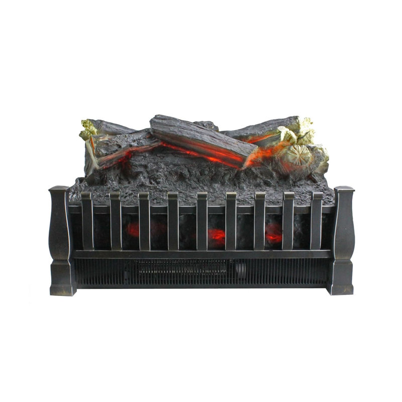 Electric Log Set 400 Sq Ft Heater, Faux Logs Insert with Lifelike Flames for Existing Fireplaces, Remote Control Included