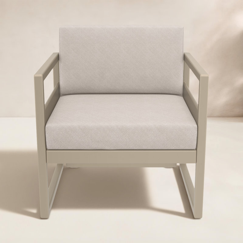 Lane Outdoor Lounge Chair, Taupe, Canvas Flax Sunbrella® Canvas