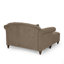 Chaises longues confortables en tissu brun, décoration intérieure moderne