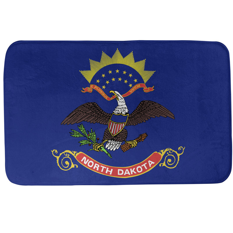 Tapis pour salle de bain north dakota flag Fawcett, l 21 po x L 34 po
