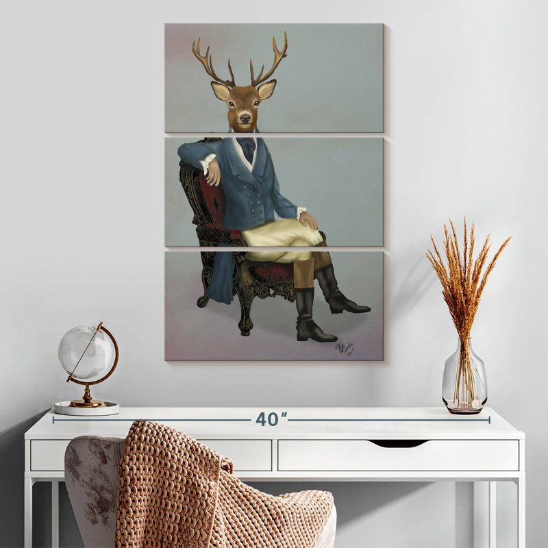 Distinguished Deer Full, 32" H x 20" W