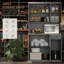 Garde-manger avec tiroir et 6 portes
