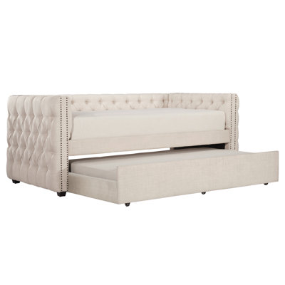 Upholstered Daybed with Trundle