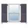 Atlantic Architectural Louvre Top & Raised Panel Bottom, Combination Shutter Pair