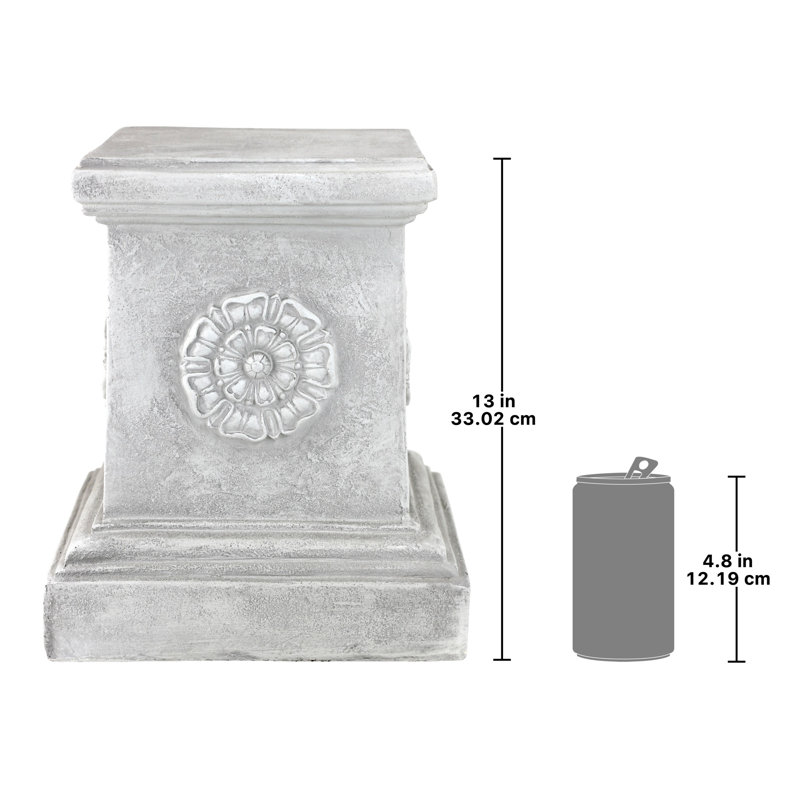 English Rosette Garden Large Plinth Pedestal
