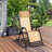 Outdoor Rocking Chairs, Foldable Reclining Zero Gravity Lounge Rocker W/ Pillow, Cup & Phone Holder-78694956