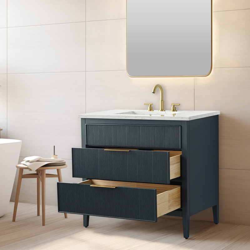 Emma 36" W Single Vanity, Vintage Blue