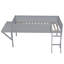 Lit mezzanine en bois avec bureau et DEL-974718763