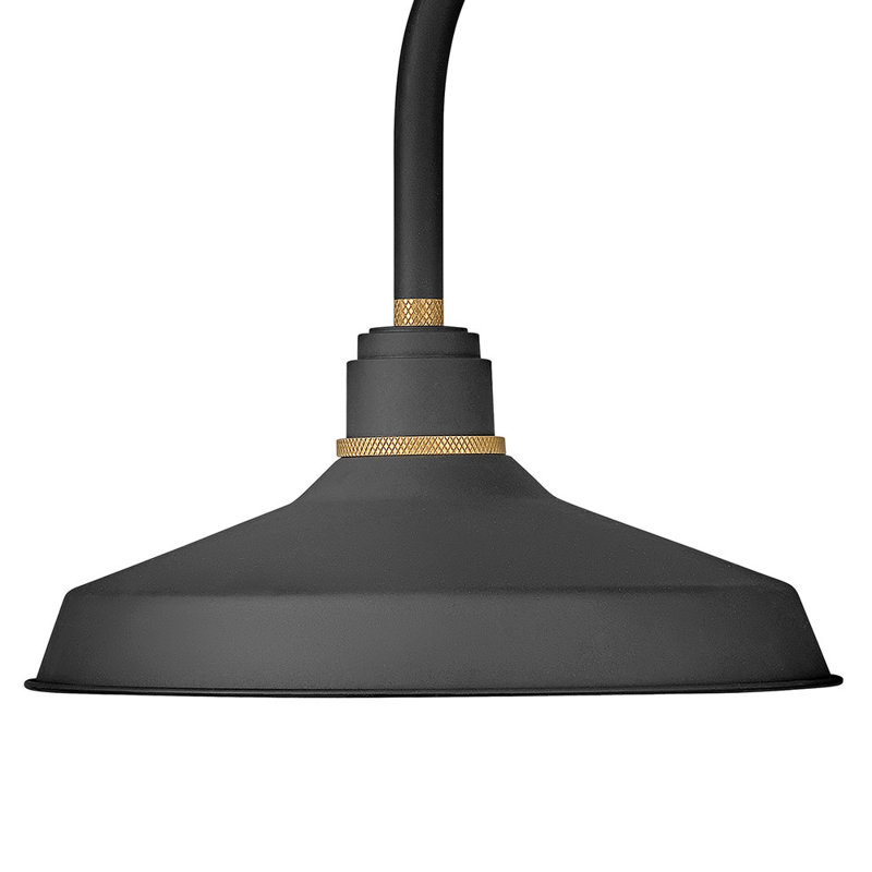 Foundry Wall Mount Outdoor Barn Light, Black, 23.75" H x 16" W x 27" D
