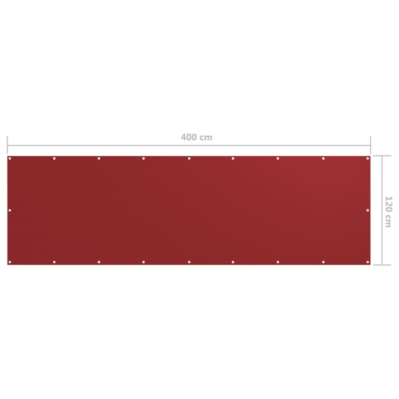 Filsinger Rectangular Shade Sail, Red, 1.2m H x 4m W