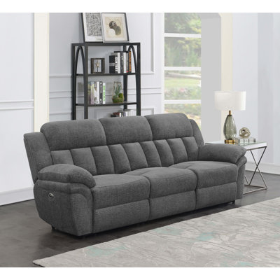 Saar Upholstered Power Sofa Charcoal