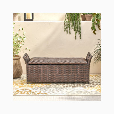 Auline Iron Storage Bench