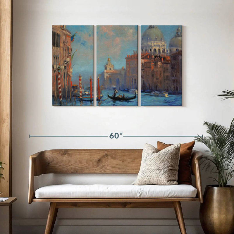 Nicci, grand canal emblématique de Venise, H 28 po x l 45 po