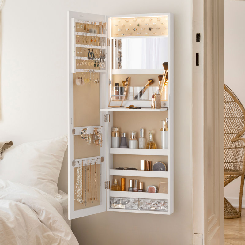 Armoire pour bijoux avec miroir Pavlish