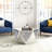 31" Mirrored Coffee Table + 20"H Crystal Hexagonal End Table 2-Piece Set