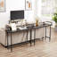 Table de console d'entrée moderne avec prises électriques et ports USB, table de canapé étroite avec structure en métal et plateau en bois d'ingénierie-1308289113-1308289114