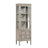Gray Wash Solid Wood 2 Door Accent Cabinet