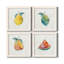 Happy Lemon - ensemble de 4 peintures sur toile encadrées-60149328-60149337