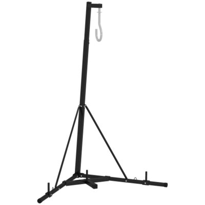 Punching Bag Stand, 67.0"L x 35.5"W x 88.5"H, Steel, 1 Pc, Black, Punching Bag and Speed Bag Stand: With our hanger, you can use