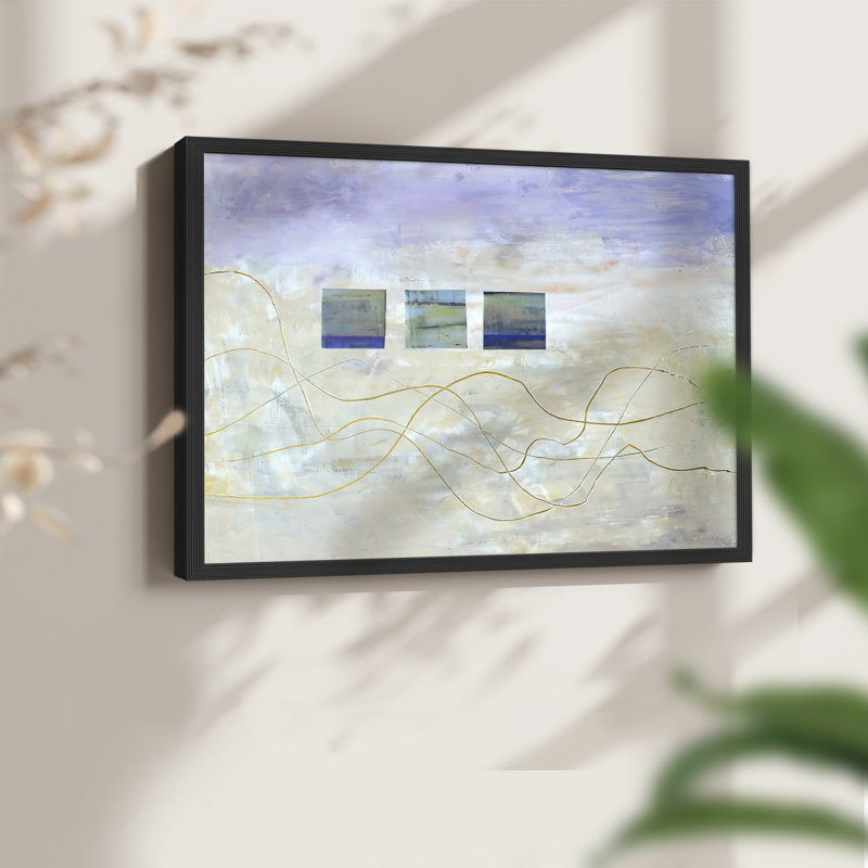 String Windows I -Framed Print - Restickable, H 22 po x l 28 po, Noir, noir, noir, noir