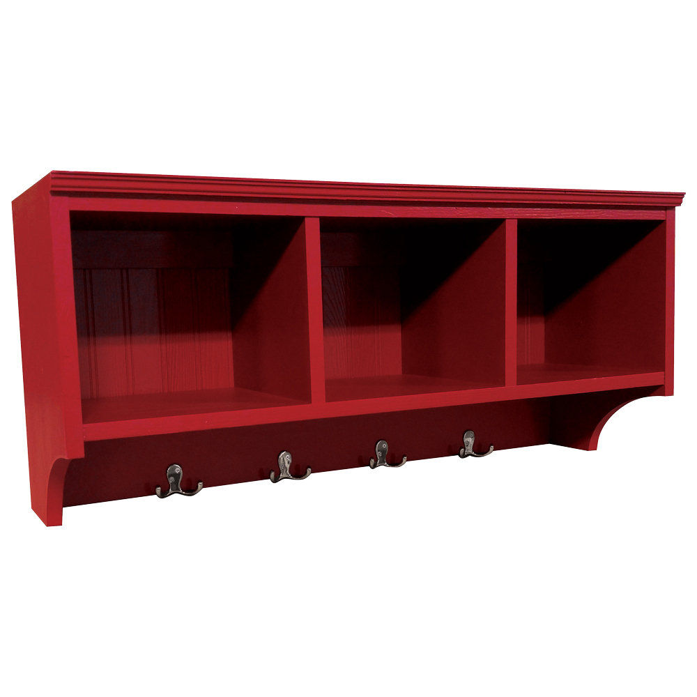 Solid Wood Wall 4 - Hook Wall Mounted Coat Rack Sawdust City 