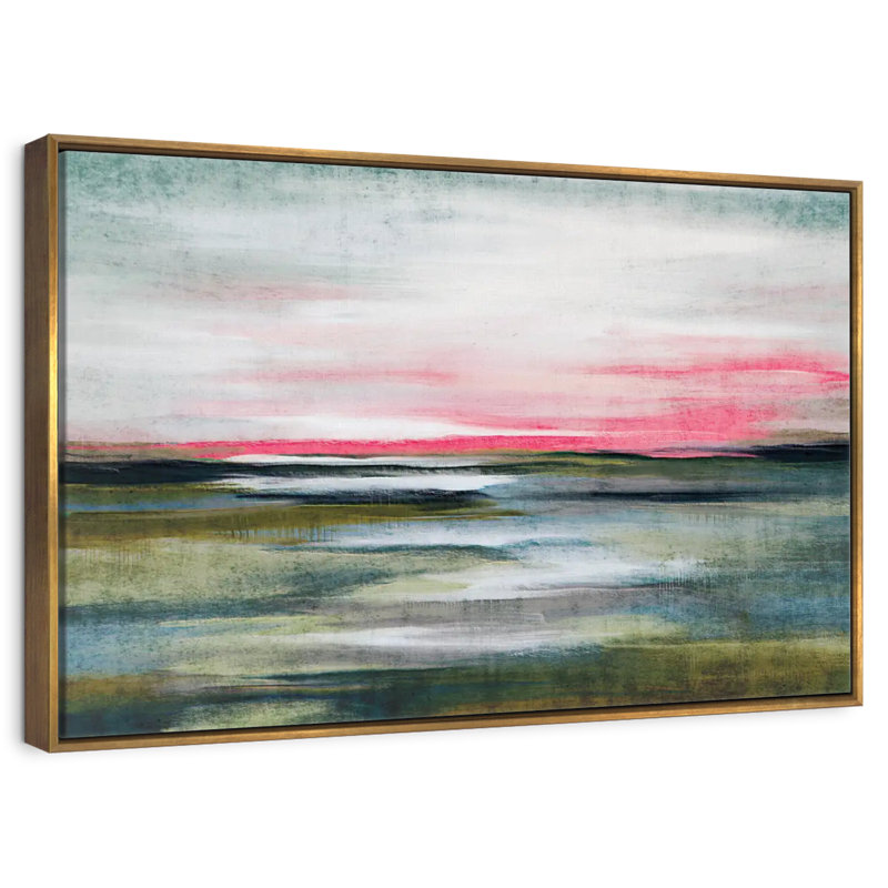 Greenfield Landscape Arciniega, Cadre flottant doré, 13 po x 9 po