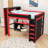 Multi-Functional Queen Size Loft Bed with Built-in Desk, Wardrobe and Storage Shelf-1508485330