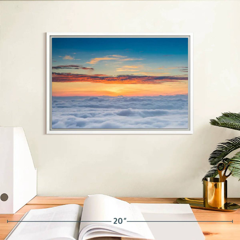 Sunscape Cloudscape, Cadre flottant blanc, 13 po x 9 po