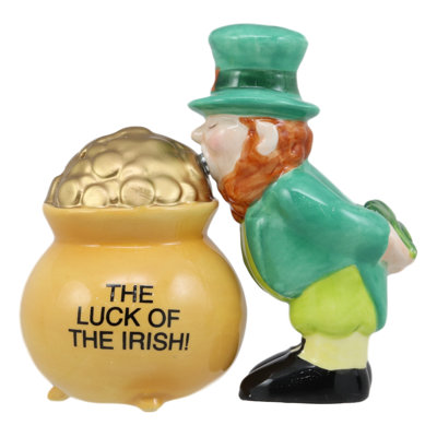 Ensemble de salière et poivrière Kahliel Saint Patrick's Day Luck of the Irish Leprechaun