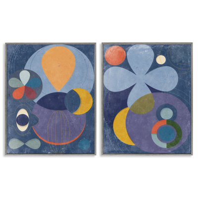  «Retro Mixed Shapes», ensemble de 2 giclées par Victoria Barnes
