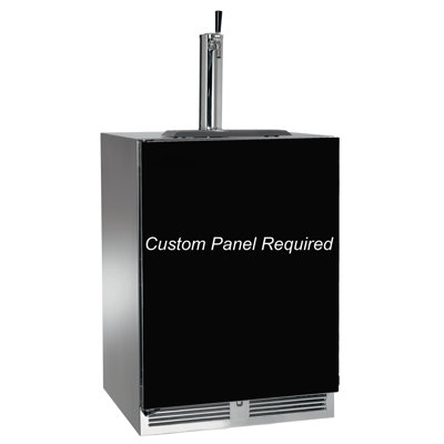 Perlick C-Series 5.2 Cubic Feet Stainless Steel Single Tap Freestanding Kegerator with Door Lock and